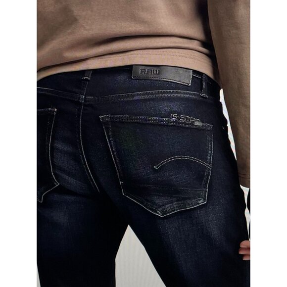 G-STAR RAW 3301 SLIM MEN'S JEANS BLACK W30 L32 STRETCH BUTTON'S DENIM - Picture 3 of 16